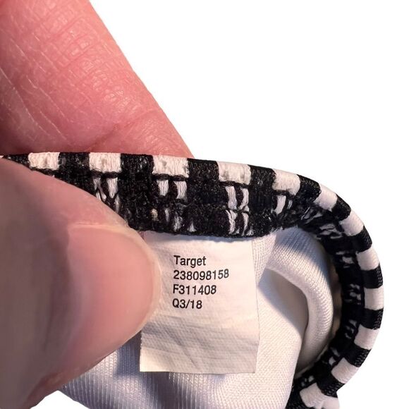 Shade & Shore black and white stripe high waisted bikini set 34D S ** - Picture 7 of 8